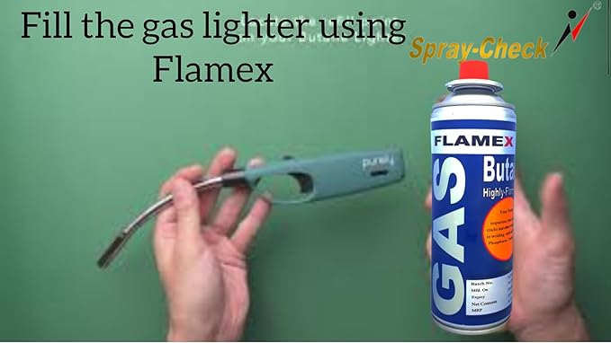 FLAMEX2 Portable butane Liquefied Gas Canister 310g(gross wt)/225g for (net wt) for welding, cooking, melting metals etc. Pack of 2 Canisters