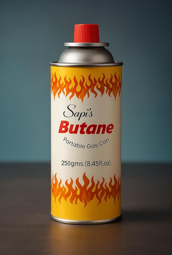 Sapi's 250g Butane Gas Can for Camping Stove High Pressure Flame Portable liquefied Refill Canister Welding Fuel Gas Torch Lighter,Aluminium