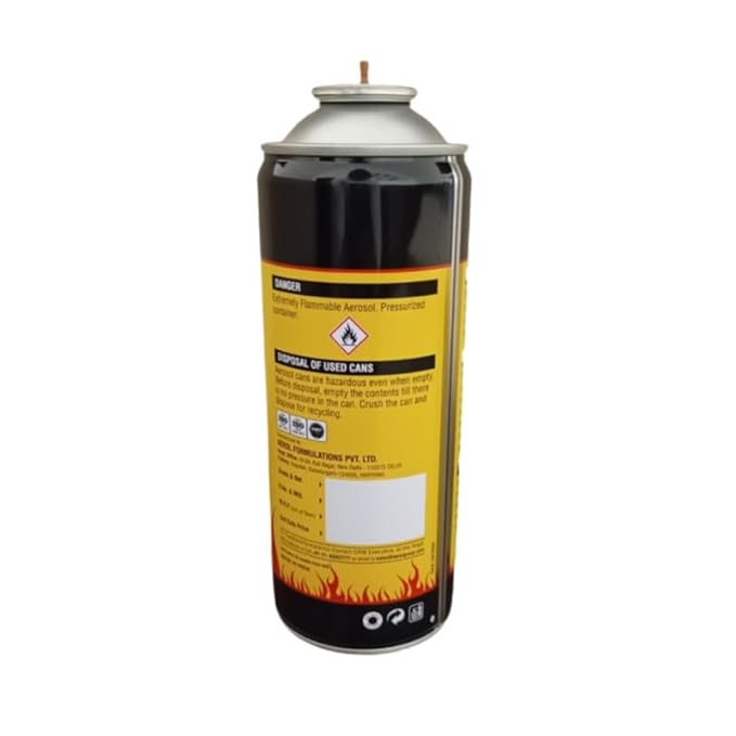 Aerol Portable Butane Gas Canister Flame Can for Camping Stove, Flame Torch, and Welding Fuel Gas (Grade 1002 225GM)