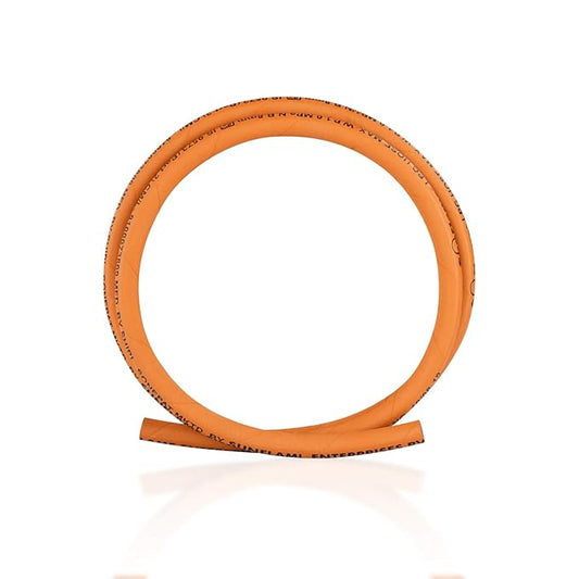 Sunflame LPG Rubber Hose Pipe, ISI Certified, Steel Wire Reinforced, 1.5-meter long, Orange