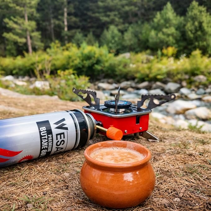 Butane Gas 225g (Pack of 4) Portable High-Pressure Butane Can Liquefied Gas Canister Ideal for Refilling Lighters, Small Stoves, Flame Torches, and Welding Equipment