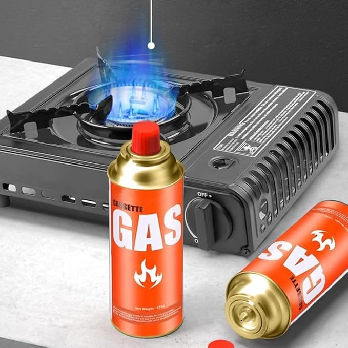 225G Refillable Butane Gas Canister - High-Performance Fuel for Lighters, Small Stoves, Flame Torches, Welding, Soldering, Food Baking, and Burners - Safety Release Device Included