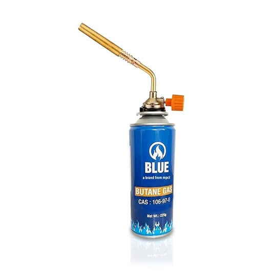 Butane Gas Can with Single Nozzle Brazing Torch Manual Ignition High Pressure Flame for Multipurpose