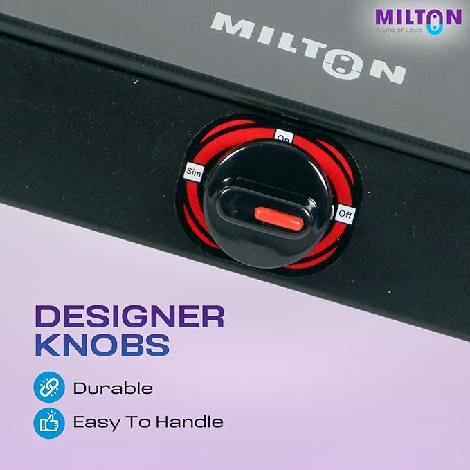 3 Burner Premium Red Manual Ignition Glass Top Gas Stove