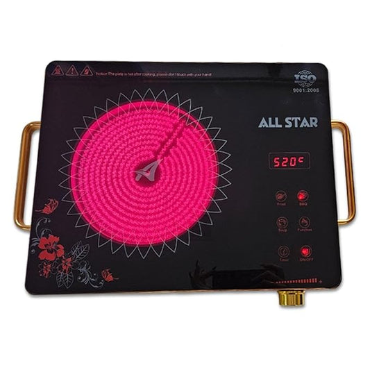 REEVO RO PARTS 2200W Infrared Cooktop Stove, Digital Display, Touch Control, Infrared Hot Plate