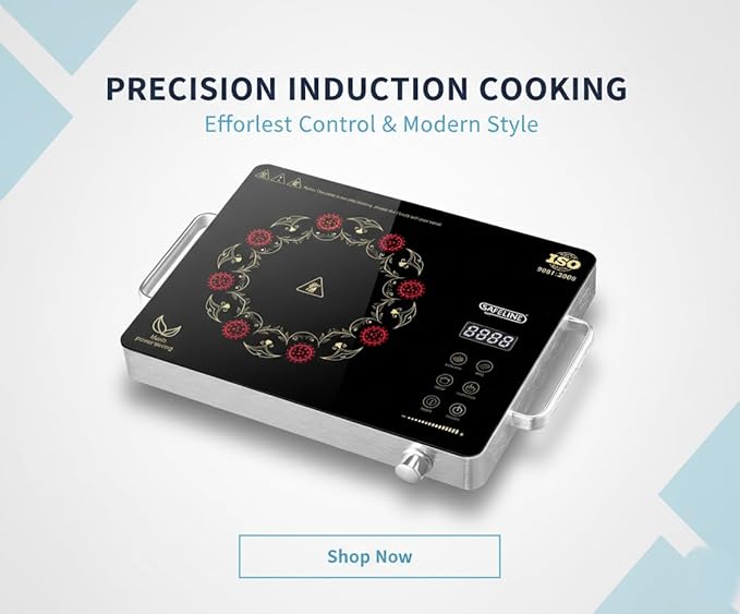REEVO RO PARTS 2200W Infrared Cooktop Stove, Digital Display, Touch Control, Infrared Hot Plate