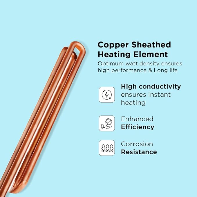 Black+Decker Galerus Geyser 5 Litre | Instant Water Heater for Home & Kitchen | 3KW | High Grade Stainless Steel Tank I Copper Sheathed Heating Element