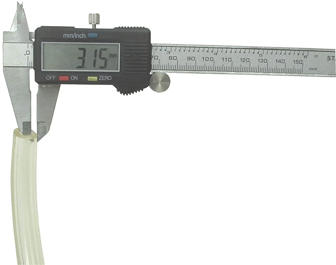 Nylon 2 Meter Rubber Gas Pipe with 2 Clamps, Clear