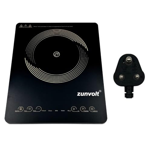 ZunVolt 2000W Crystal Touch Control Induction Cooktop - Black