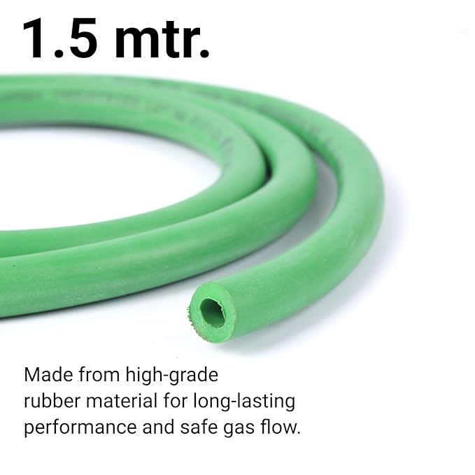 AGNI LPG Hose, Orange, 8.0 mm Inner Diameter, Max Working Pressure 1.0 MPa, ISI Marked 1.5 mtr