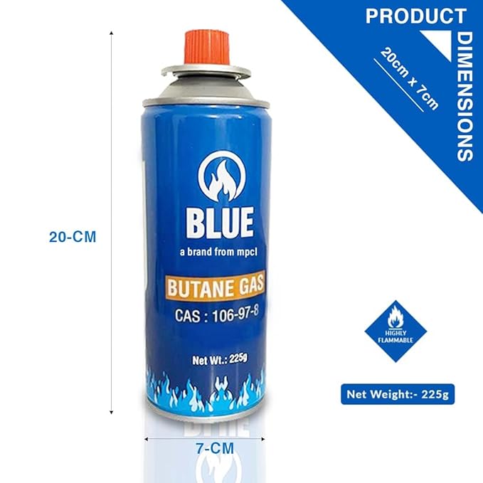 Spinxx Portable Butane liquefied Gas Can Resealable Easy to use Perfect Suitable to Refill Lighter Welding Fuel Gas Flame Torch Canister (1 PCS)