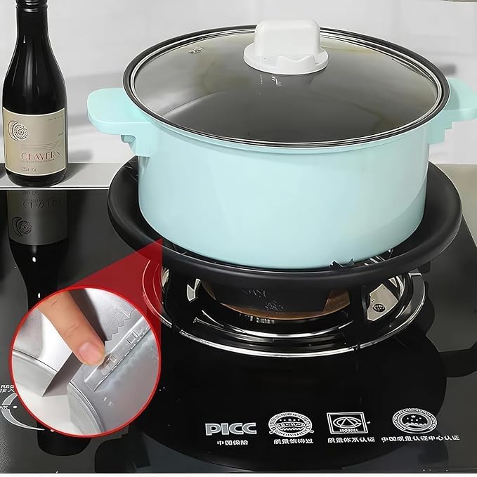 Gas Stove Burner, Single Burner, Black, Brass Ring, High Flame Cooking,Gas Stove Bracket Fire & Windproof