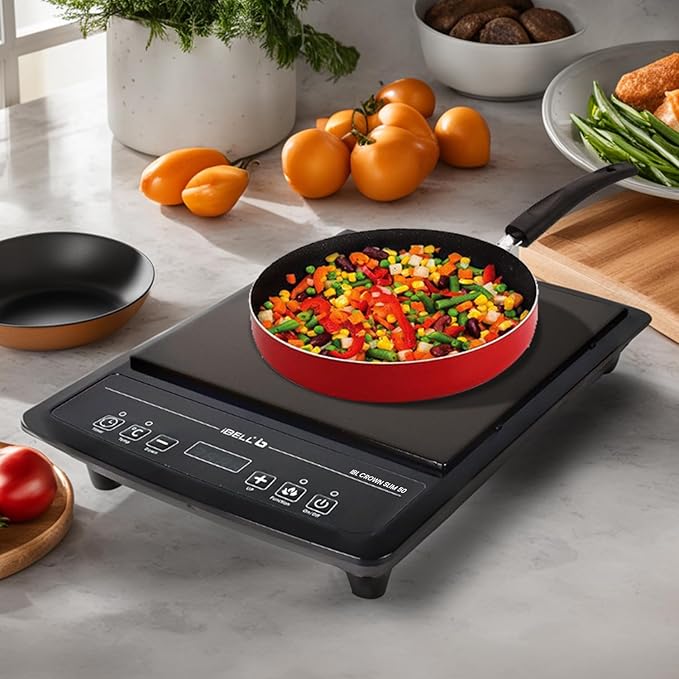 IBELL SLIM50 Induction Cooktop, 2000W, BIS Certified, LED Display, Auto Shut-Off, Over Heat Protection (Black)