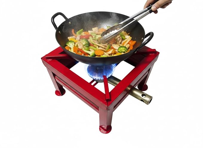 Single Burner Iron Square Chulha Canteen Bhatti Commercial Gas Stove -Manual