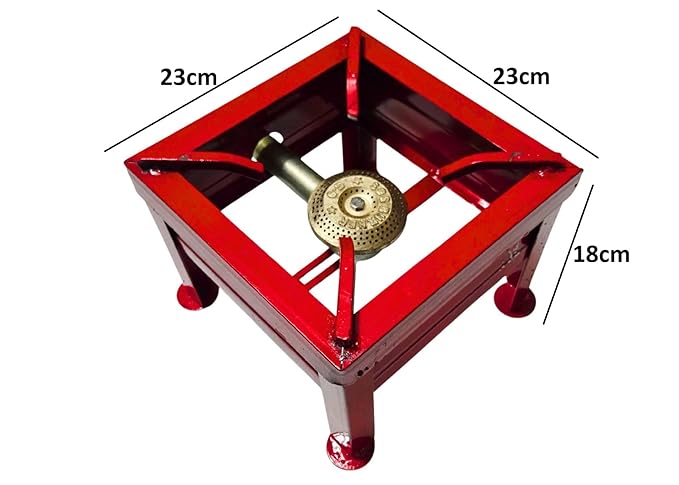 Single Burner Iron Square Chulha Canteen Bhatti Commercial Gas Stove -Manual