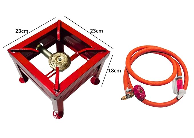 Single Burner Iron Square Chulha Canteen Bhatti Commercial Gas Stove -Manual